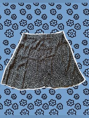 Madewell Floral Print A-Line Mini Skirt in Navy